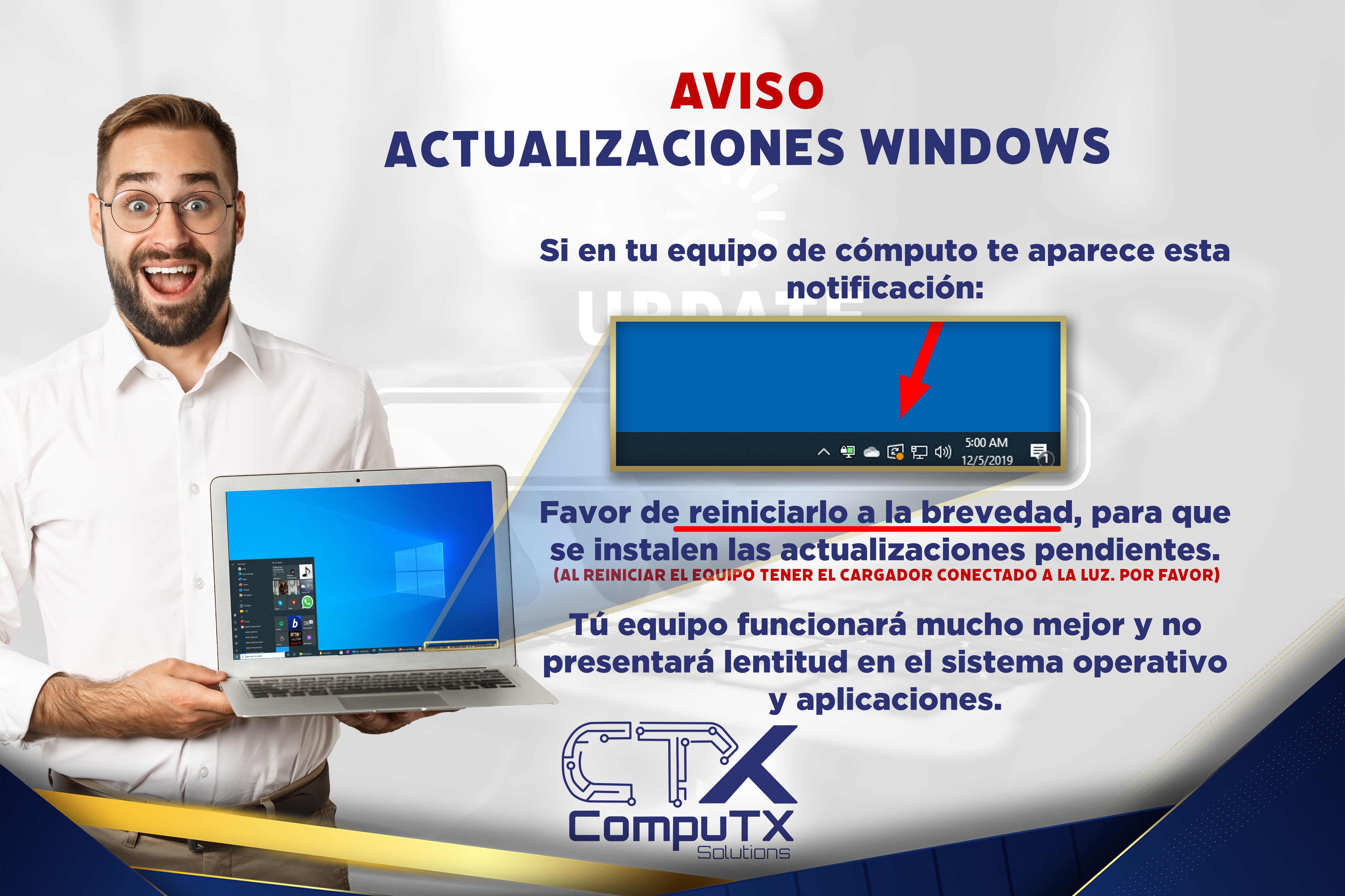 Aviso Actualizaciones Windows